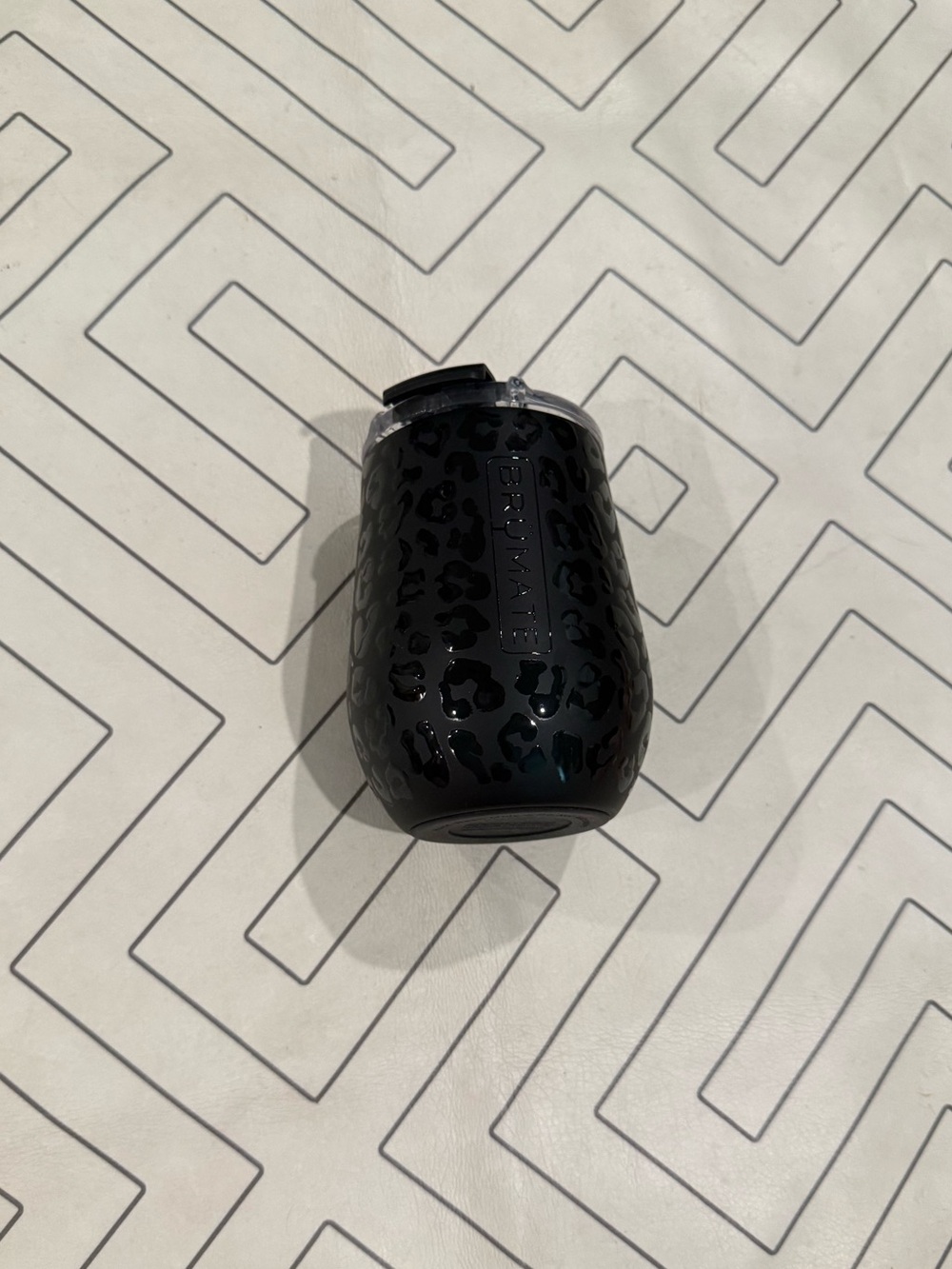 Brumate Black Leopard Stemless Wine Tumbler